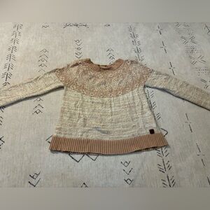 Roxy Beige and Brown Patterned Sweater